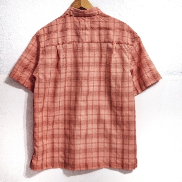 SWISS Alps Orange Plaid Button Down Shirt - Picture 2 of 6
